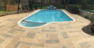 Stamped Concrete Patio and Pool Deck