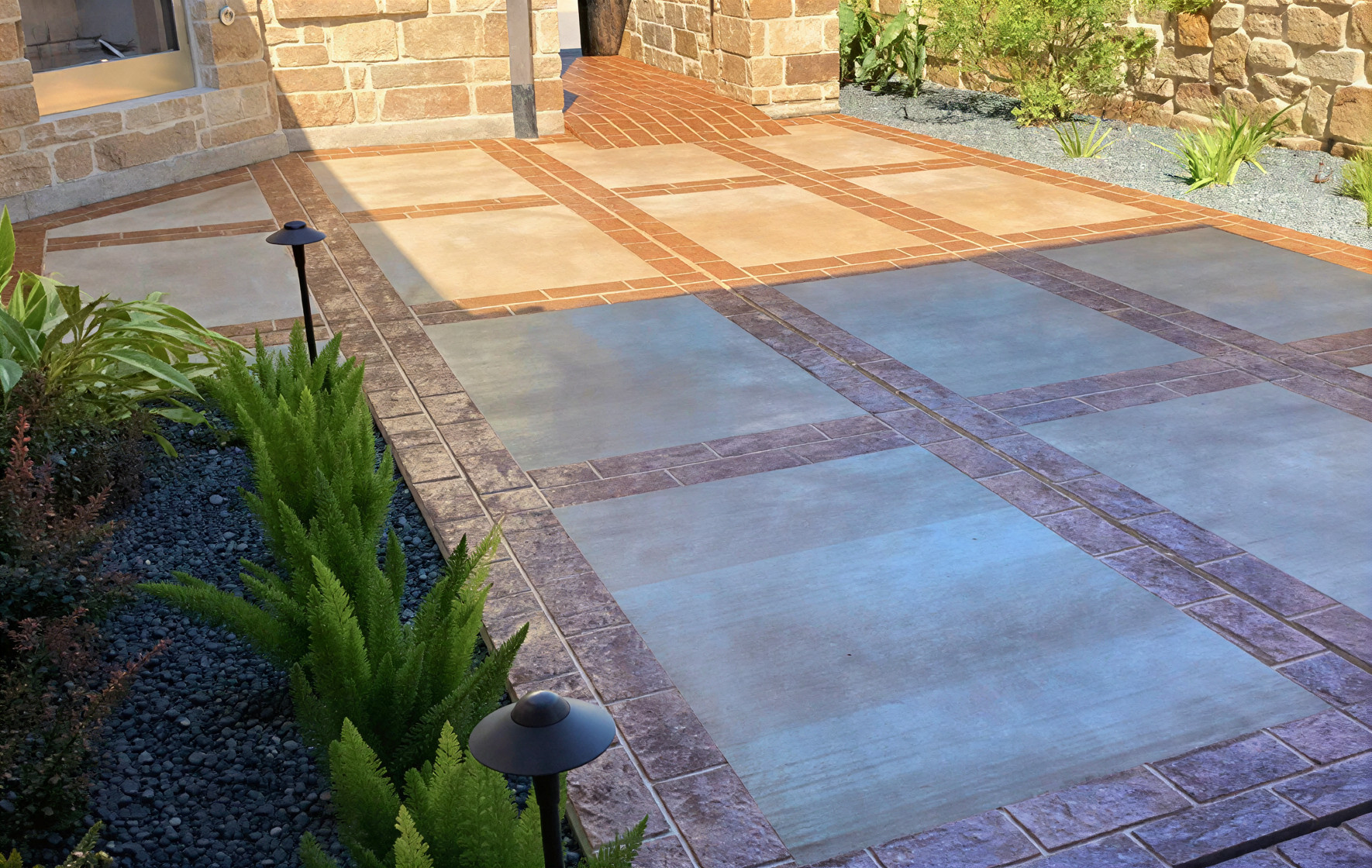 water-based stain concrete floor finish in driveway Austin, TX
