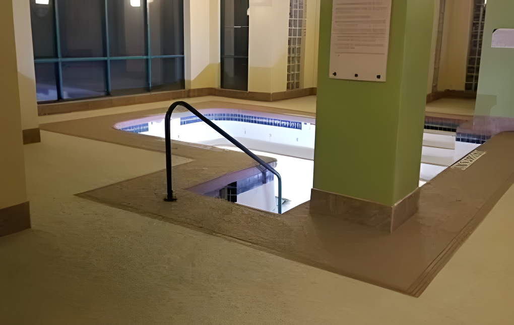 custom concrete pool deck in Austin, TX