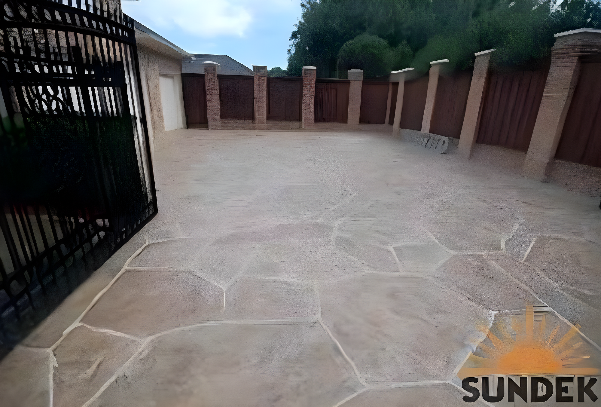 stamped concrete driveway Austin, TX