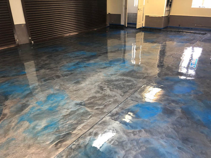 metallic epoxy garage flooring in Austin, Tx