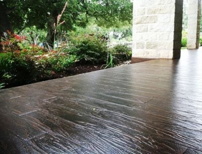 Tuscan wood Plank patio flooring in Austin, Tx