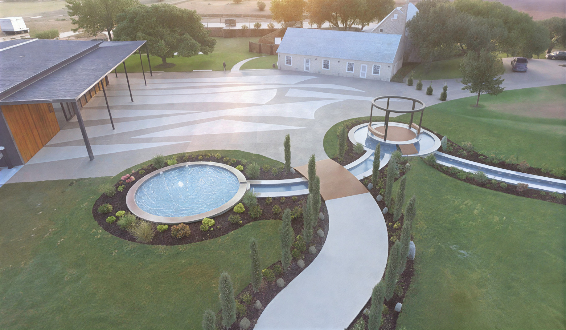 sundye outdoor flooring in a recreational park in Austin, TX