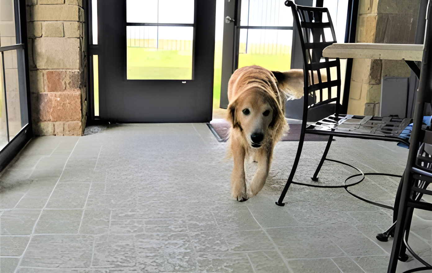 classic texture concrete patio in Austin, TX