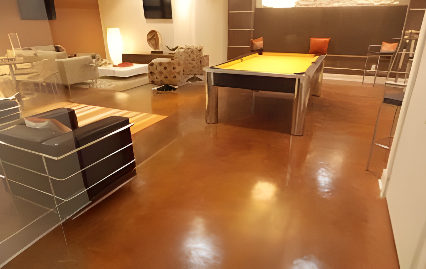 commercial interior Sunacid flooring in Austin TX