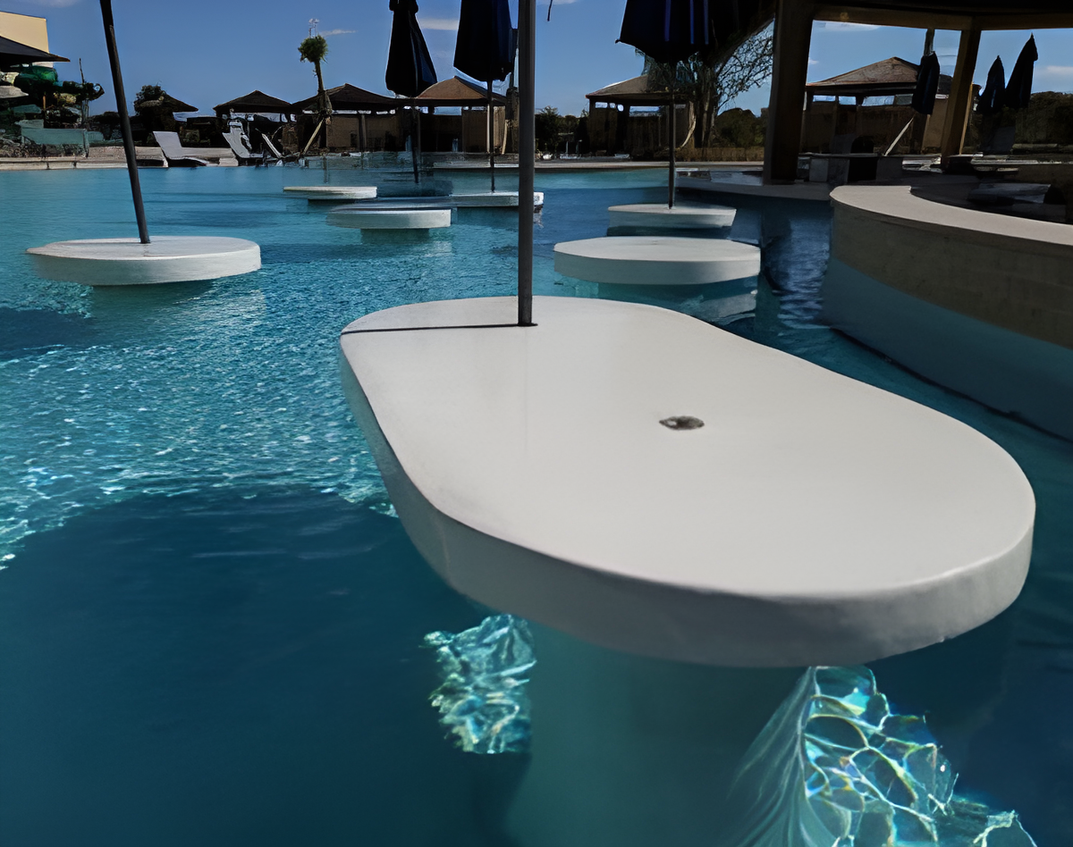 acrylic finish anti-slip coating swimming concrete pool table