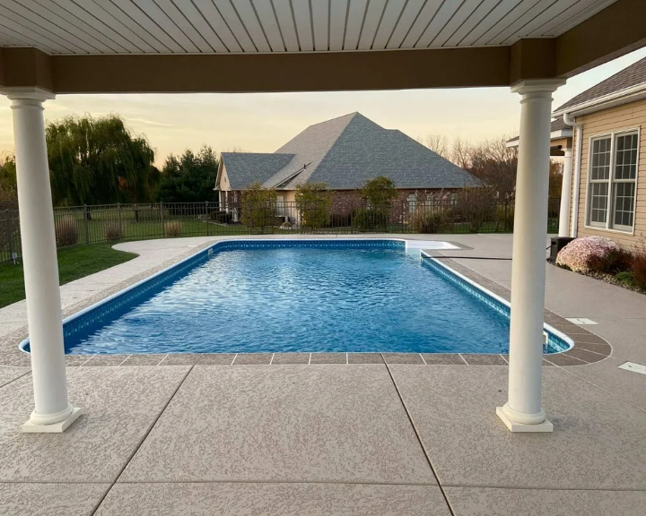 mission tan tile pool deck in Austin, Tx