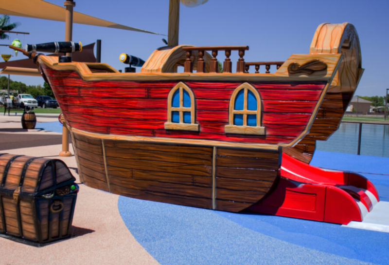 pirate ship playground sunplay coating in Austin, Tx