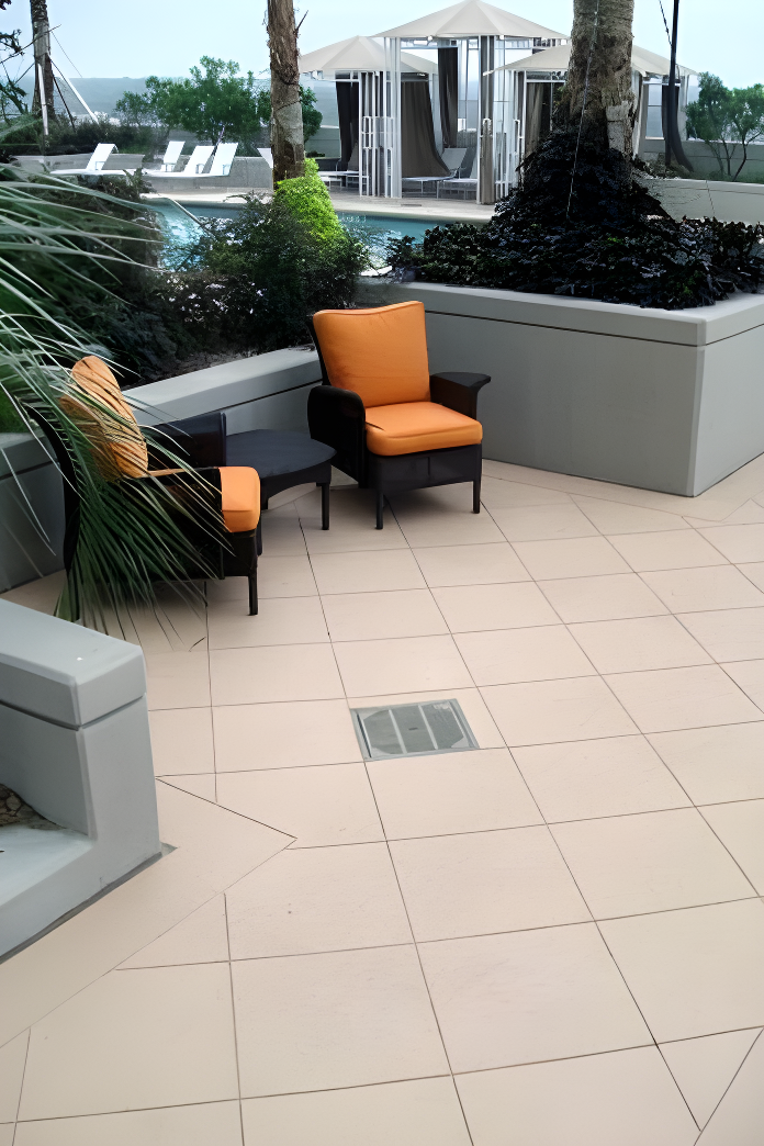 slip-resistant concrete patio in Austin, TX