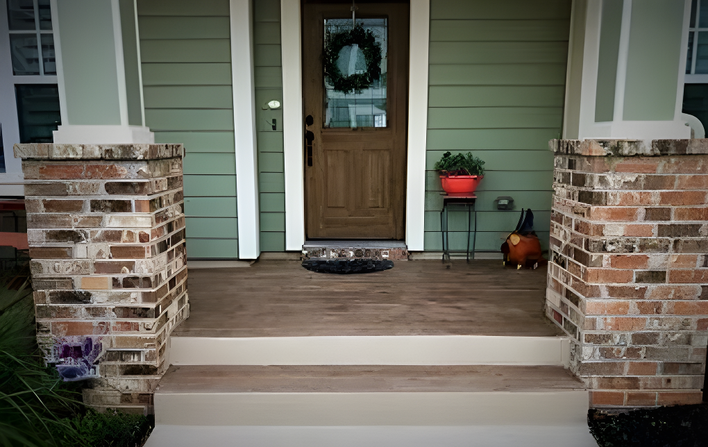 sunstamp front entryway in Austin, TX