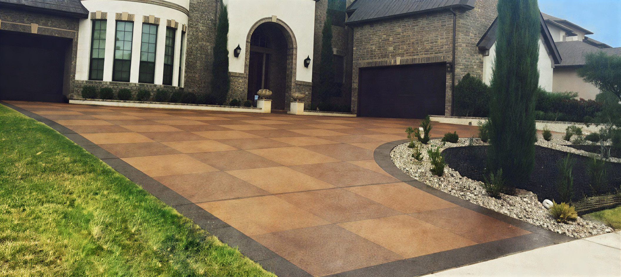 sunstone driveway in Austin, TX