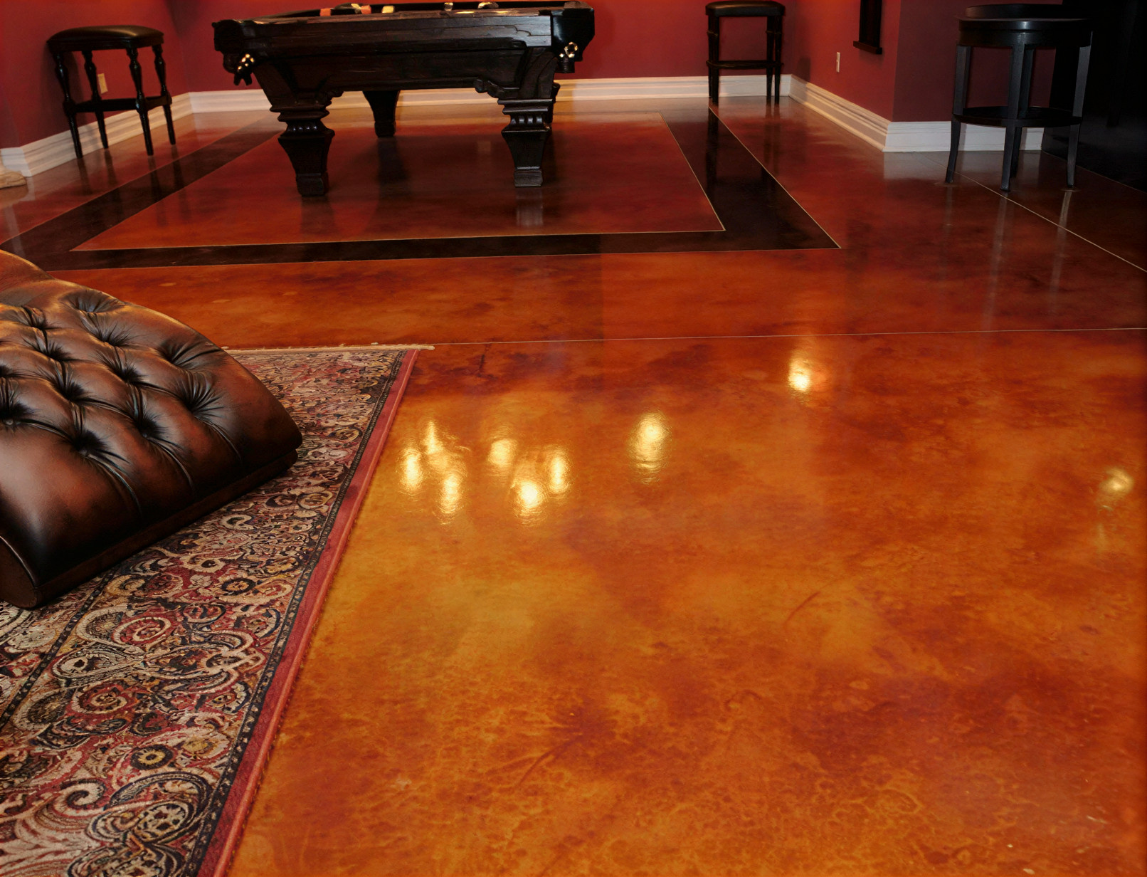 stained concrete interior flooring in Austin, TX