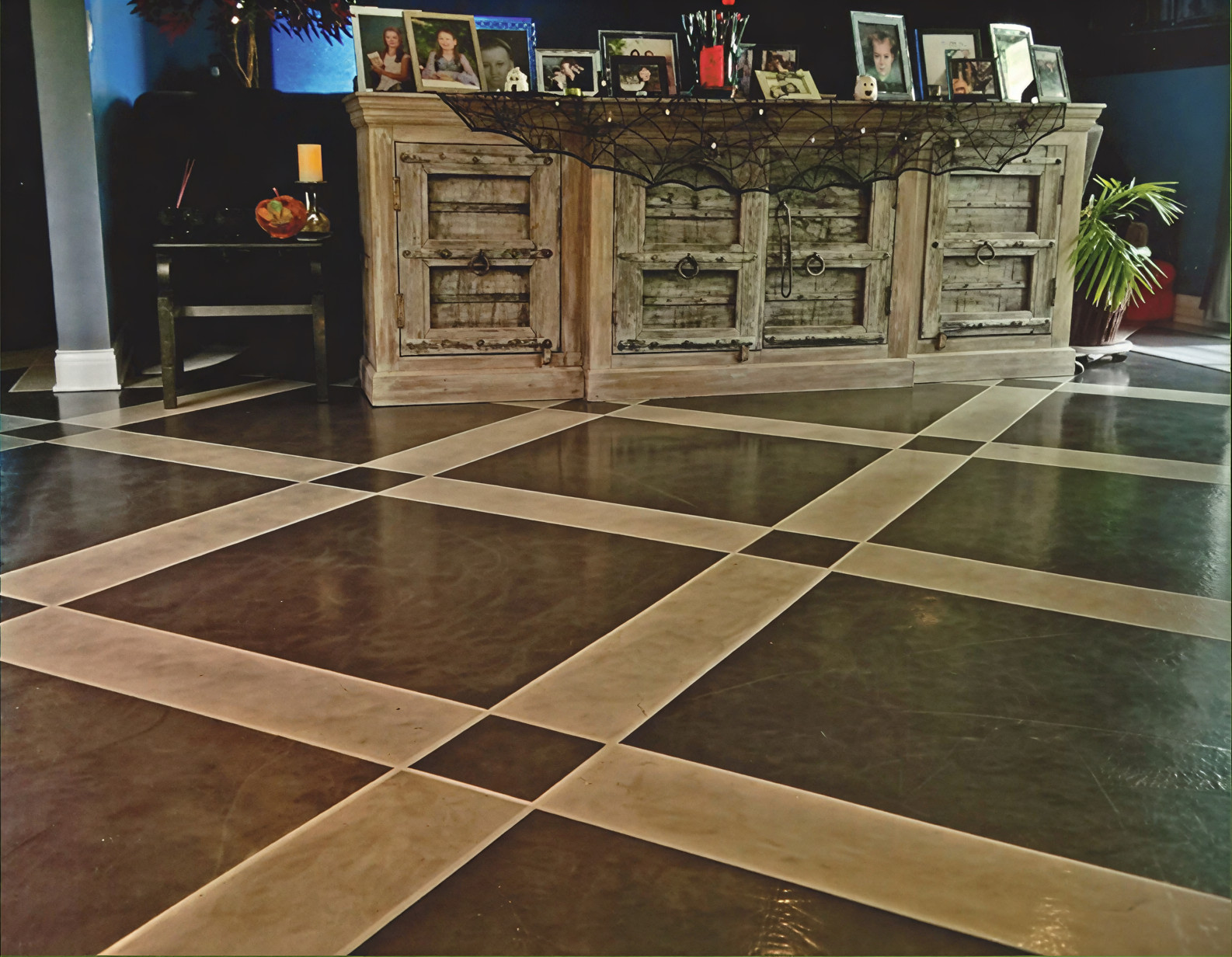 concrete dye interior flooring in Austin, TX