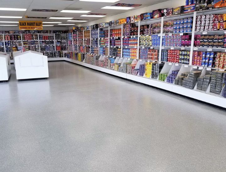 Concrete Retail store flooring in Austin TX