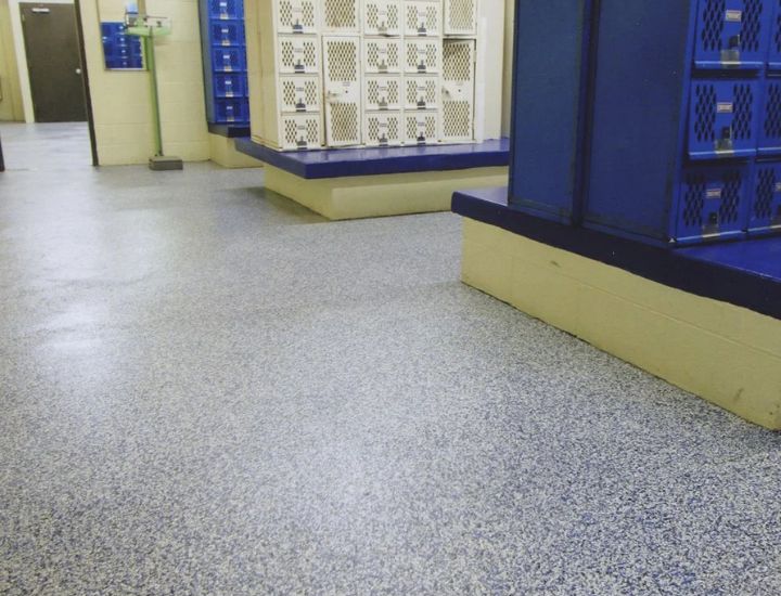 concrete locker room in Austin TX