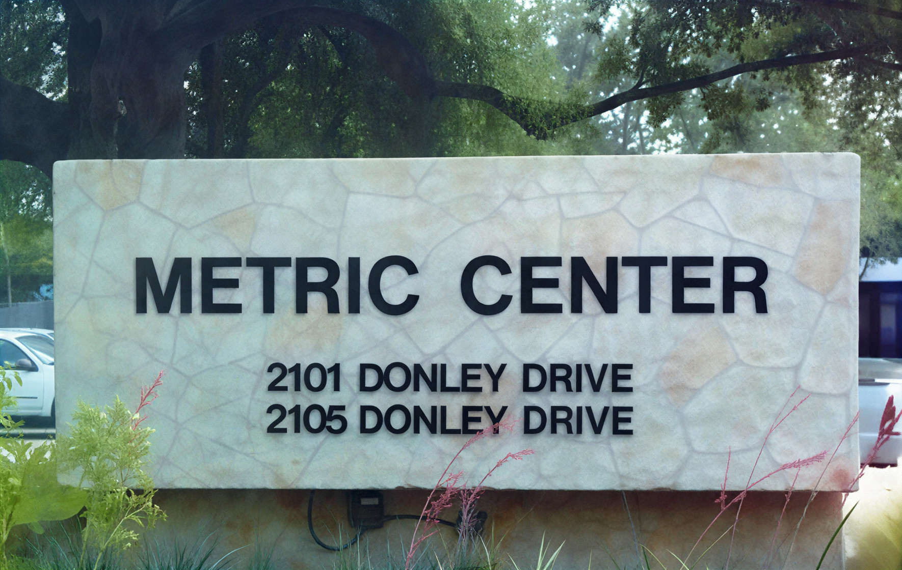 Signage Limestone Concrete Overlay in Austin, TX