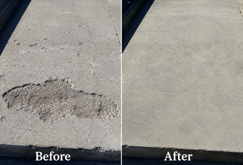 Concrete surface repair comparison